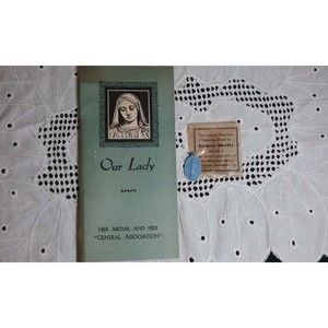 Vintage 1946 Central Association Booklet and Miraculous Medal